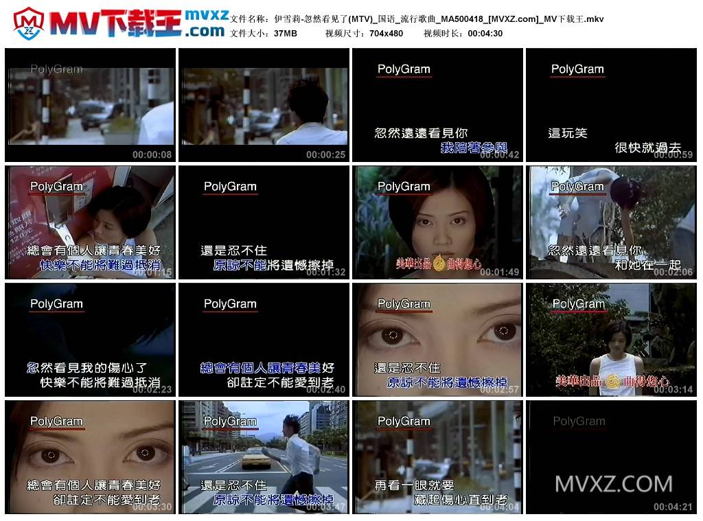 伊雪莉-忽然看见了(MTV)_国语_流行歌曲_MA500418